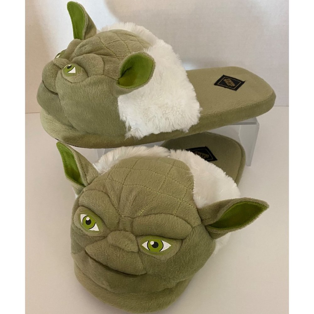 Star Wars 3D Yoda Plush Character Slippers Licensed Lucas Bioworld‎ Slip-Ons